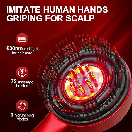 Premium head scalp electric massager 2 in 1 hair oil applicator comb,Head scalp massaging brush